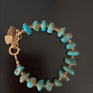 turquoise and gold bracelet